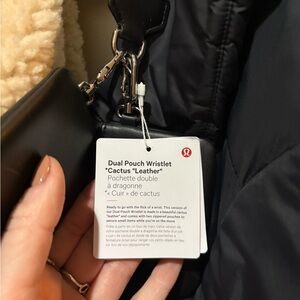 Lululemon Black Dual Pouch Wristlet